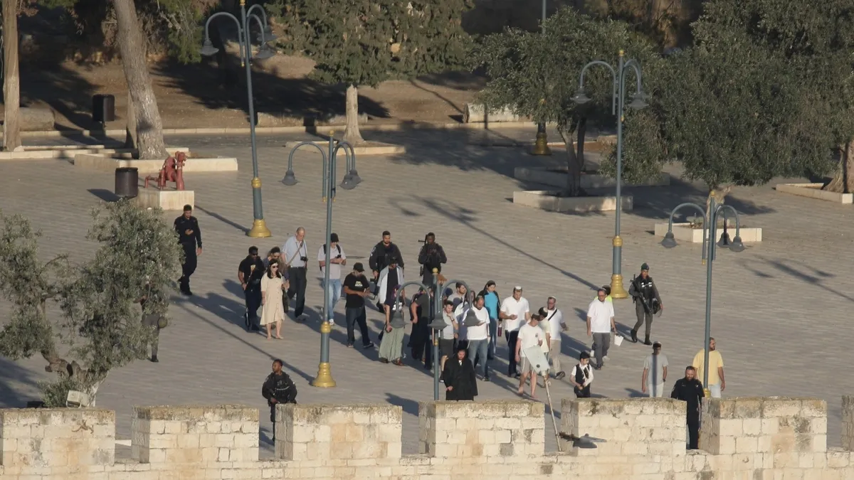 İşgalcilerden Mescid-i Aksa'ya Sukot baskını! 1143 İsrailli polis korumasında girdi