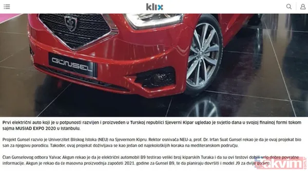 Kuzey Kıbrıs Türk Cumhuriyeti'nin yerli otomobili GÜNSEL dünya basınında büyük övgü topladı - 7