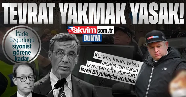 İkiyüzlü İsveç: Kur'an-ı Kerim'e alçak saldırı ifade özgürlüğü, Tevrat'a saldırı nefret suçu