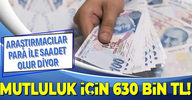Mutlu olmak için 630 bin TL gerekli: ABD'de yapılan araştırmadan 'Parayla saadet olmaz' tezinin tam tersi sonuç çıktı
