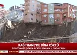 Kağıthane'de 4 katlı bina çöktü