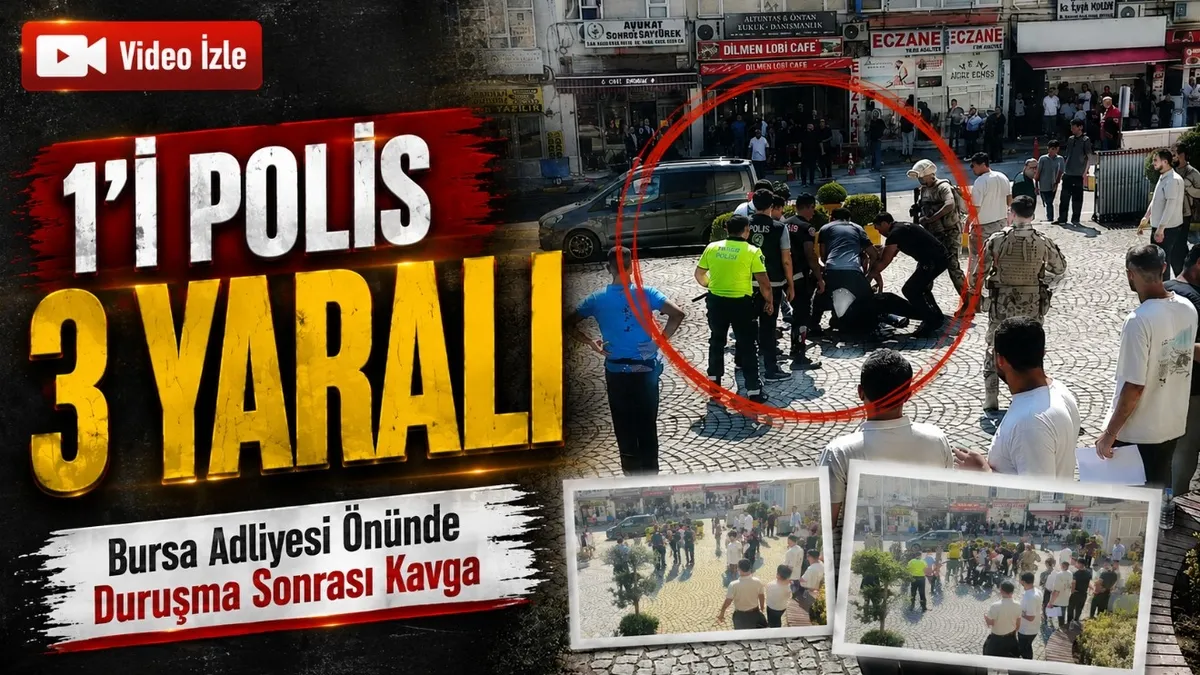 Bursa Adalet Sarayı önünde kavga