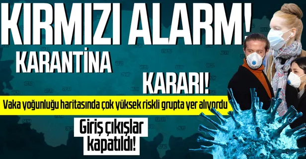 27 Şubat-5 Mart tarihli koronavirüs risk haritasında kırmızı kategoride olan Trabzon’da alarm! 32 noktada karantina kararı