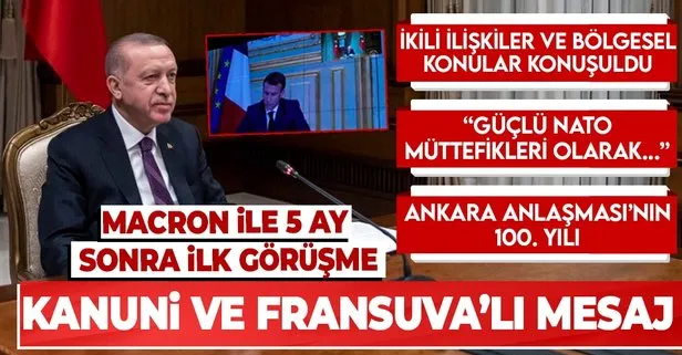 Başkan Erdoğan Macron ile görüştü