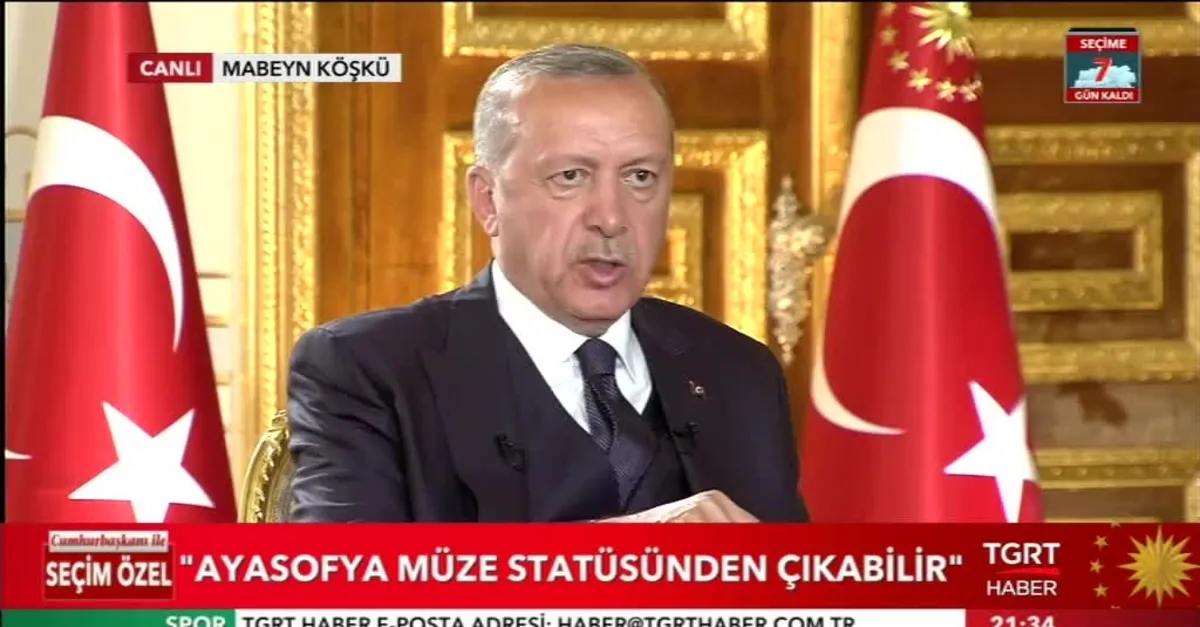 Başkan Recep Tayyip Edoğan'dan Ayasofya açıklaması!