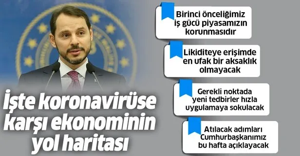 Son dakika: Hazine ve Maliye Bakanı Berat Albayrak koronavirüse karşı alınan ekonomik tedbirleri duyurdu