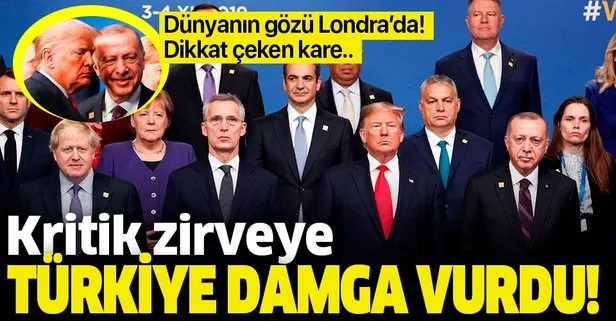 NATO Liderler Zirvesi aile fotoğrafında dikkat çeken kare! Başkan Erdoğan ile Trump...