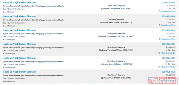 KPSS şartsız personel alımı! İŞKUR'dan hasta bakıcı alımı başvuru şartları neler? - 12