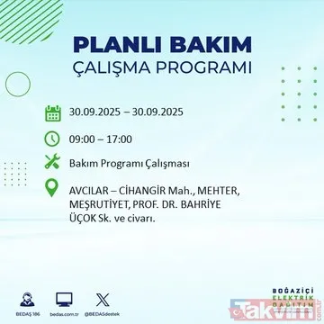 İstanbul’un 23 ilçesinde elektrikler kesilecek! 30 Eylül 2025 BEDAŞ kesinti listesi - 48