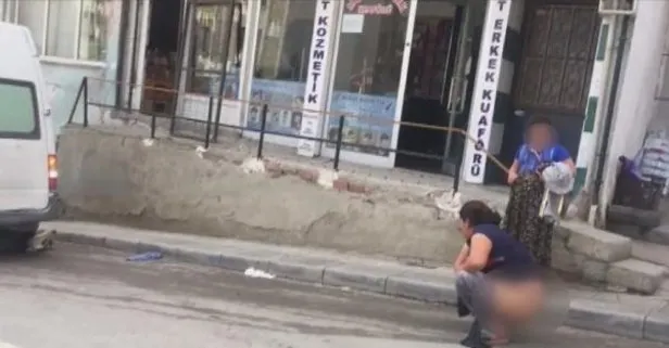 SON DAKİKA: Sokak ortasında mide bulandıran görüntü: Polisten kurtulmak için tuvaletini yaptı!