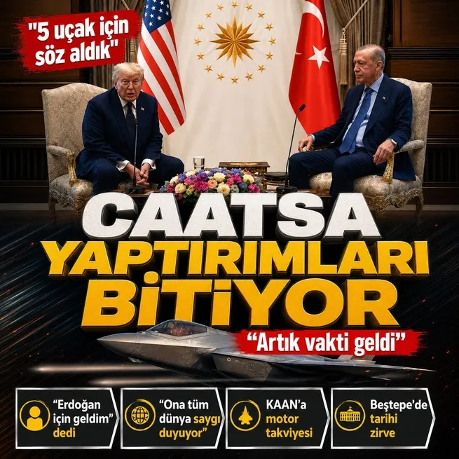 5 F-35 için söz alındı... CAATSA kalkıyor! Başkan Erdoğan ve Trumptan tarihi açıklamalar: KAANı görüşeceğiz