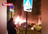 Paris'teki eylemler yılbaşında da devam etti! Eylemciler araçları kundakladı!