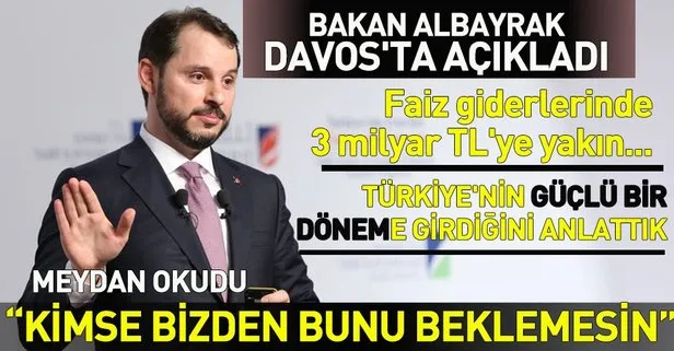 Bakan Albayrak Davos'ta açıklamalarda bulundu