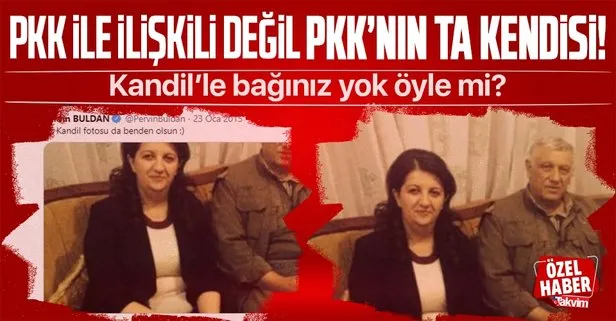 PKK ile ilişkimiz yok diyen HDP’li Pervin Buldan Kandil’de Cemil Bayık ile çektirdiği fotoğrafı sosyal medyasından paylaşmış