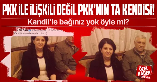 "PKK ile ilişkimiz yok" diyen HDP'li Pervin Buldan Kandil'de Cemil Bayık ile çektirdiği fotoğrafı sosyal medyasından paylaşmış