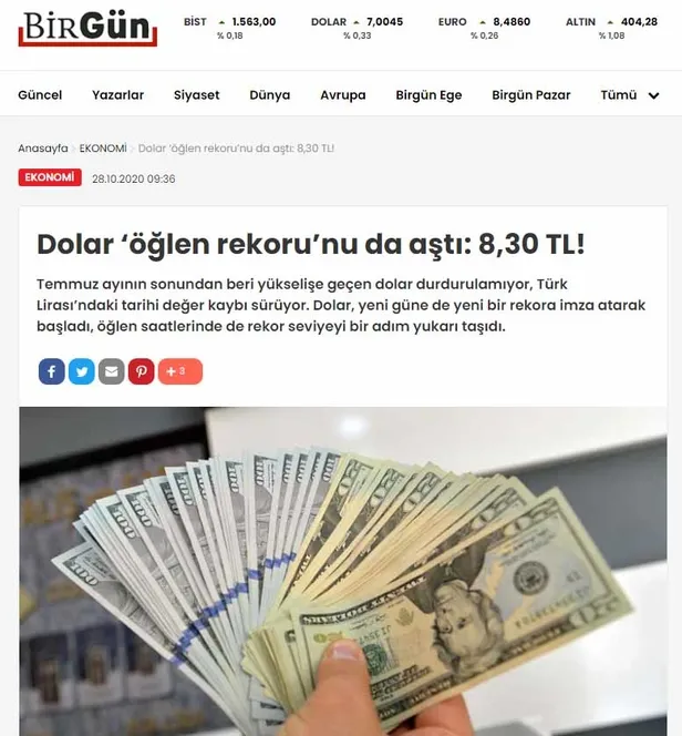İşte dolar yükselince manşet üstüne manşet atan kara propaganda medyasının iki yüzlü tavrı!-5