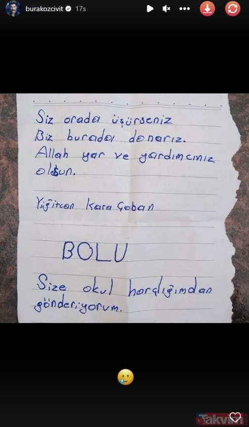 7,7’lik depremin ardından tüm Türkiye tek yürek! Burak Özçivit’in yayınladığı not duygulandırdı! “Siz orada üşürseniz bir burada donarız...” - 9