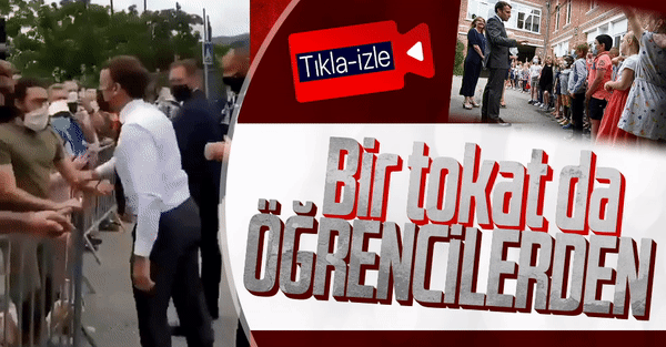 Öğrencilerden Fransa Cumhurbaşkanı Emmanuel Macron'a şoke eden soru: “Tokat nasıldı?”