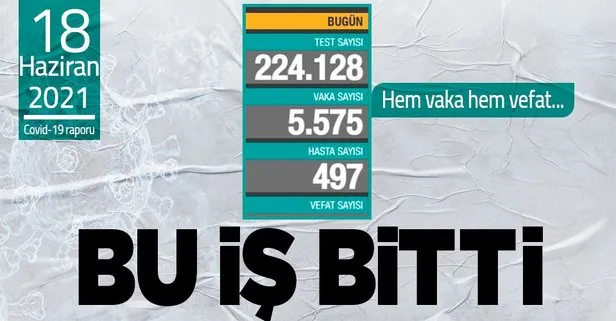 son dakika saglik bakanligi 18 haziran 2021 koronavirus vaka ve vefat tablosunu paylasti kovid 19 son rakamlar takvim