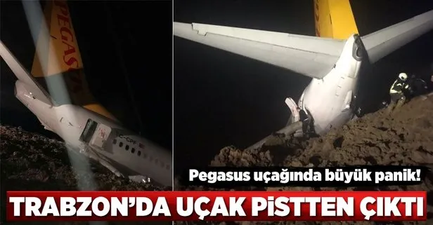 Trabzona iniş yapan yolcu uçağı pistten çıktı