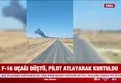 Yalova'da F-16 uçağı düştü! İlk görüntüler!