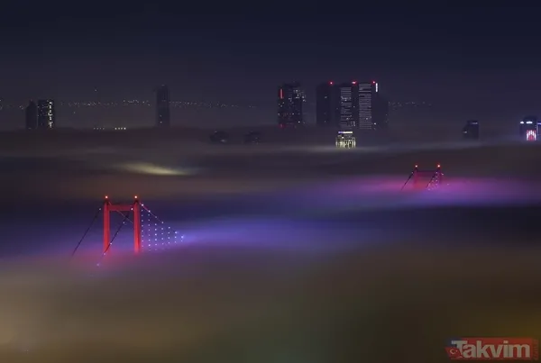 SON DAKİKA: İstanbul sis durumu! Megakent sis altında kayboldu - 6