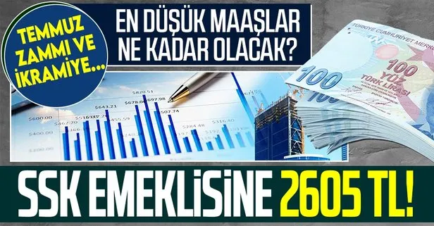 SSK emeklisine 2.605 TL maaş