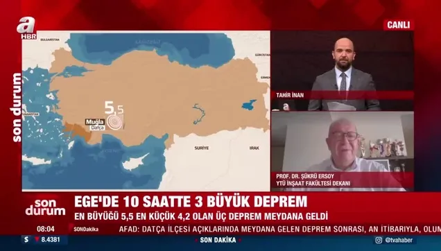 Ege’de 5,5’lik deprem! Neyin habercisi? Prof. Dr. Şükrü Ersoy A Haber’de anlattı: Kritik bir yer!