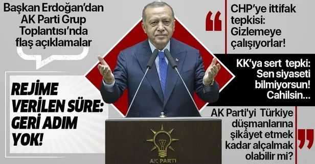 Son dakika: Başkan Erdoğan’dan partisinin TBMM Grup Toplantısı’nda Kılıçdaroğlu’na çok sert tepki