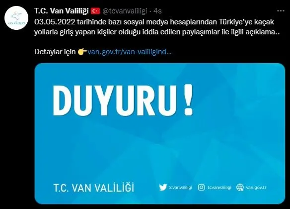 Van Valiliği'nden düzensiz göçmen açıklaması: Sosyal medyadaki görüntüler eski ve ve İran toprakları-1