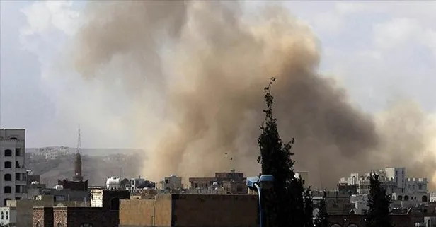 Arap koalisyon güçlerinden Husilere hava saldırısı