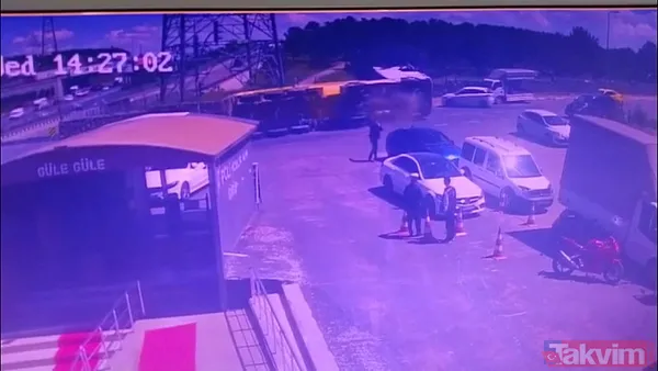 Sultanbeyli'de facianın eşiğinden dönüldü! Hafriyat kamyonu otomobilin üzerinde devrildi - 1