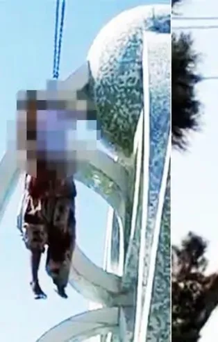 Taliban dört erkeği Herat'ta şehir meydanındaki vinçlere astı