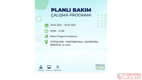 Bugün İstanbul'da elektrik ve su kesintisi var mı? BEDAŞ ve İSKİ duyurdu: Hangi ilçeler etkilenecek? - 19