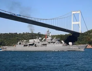 NATO tatbikatinden dönen savaş gemileri peş peşe Boğaz’dan geçti