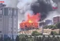 Kahramanmaraş'ta lojman inşaatında yangın