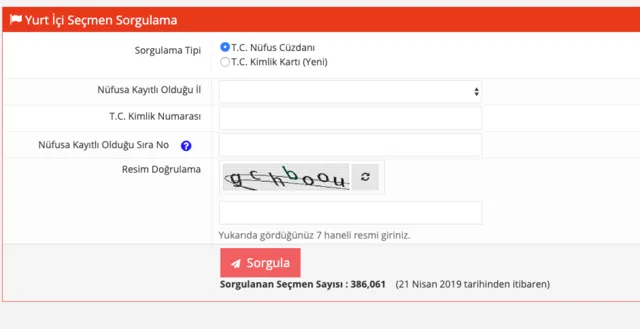 e secmen ysk secmen kaydi tc ile giris