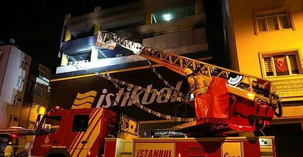 İstanbul Kartal’da 3 katlı otoparkta yangın!