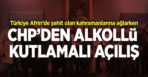 CHP'den alkollü kutlamalı açılış