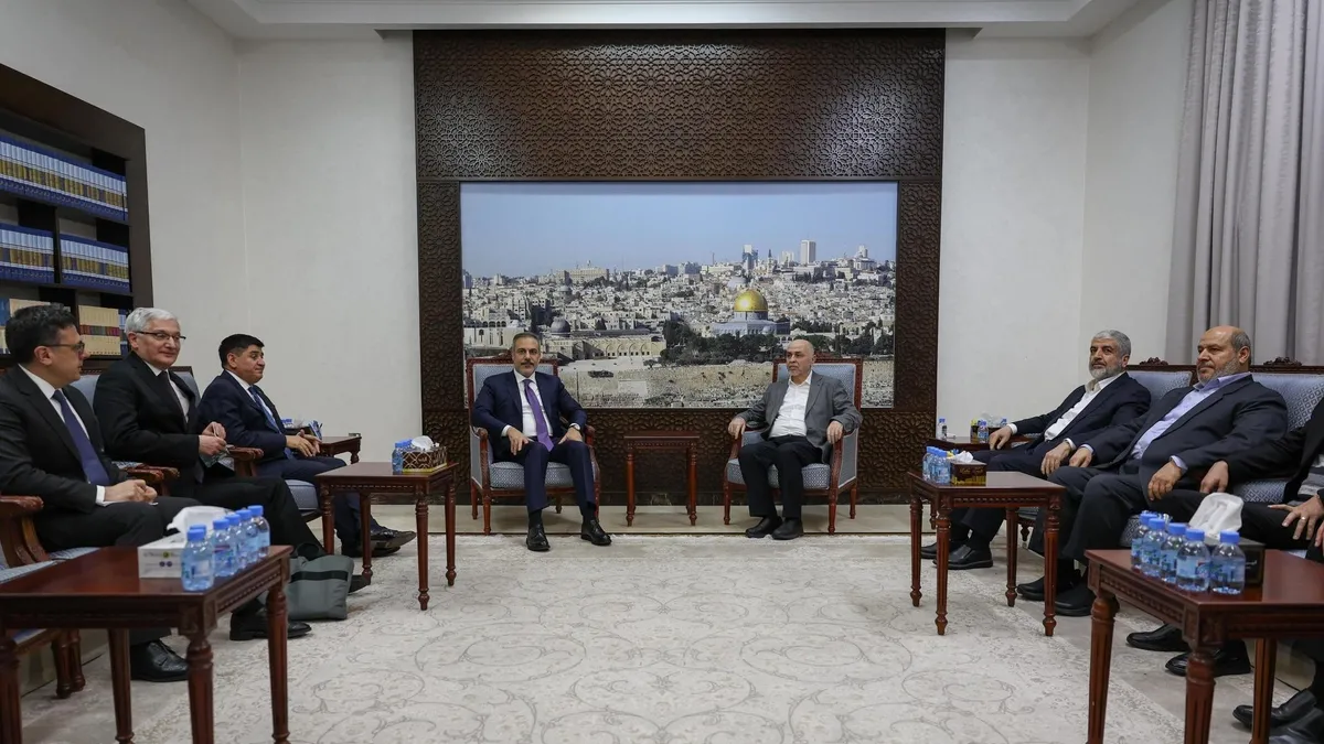 Masada ateşkes ve Gazze! Bakan Hakan Fidan Hamas yetkilileriyle bir araya geldi!