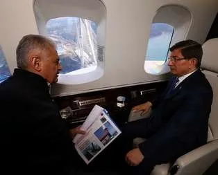 Davutoğlu 3. Köprü’yü havadan denetledi