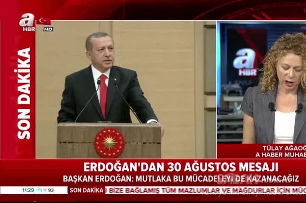 Cumhurbaşkanı Erdoğan'dan 30 Ağustos mesajı