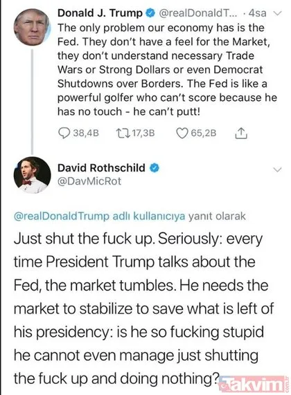 David Rothschild’den Trump’a: Kapa çeneni, aptal!  Rothschild ailesi kimdir?