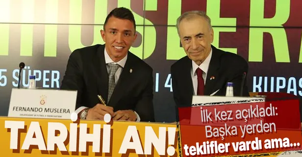 Galatasaray Fernando Muslera'nın sözleşmesini 2024 yılına kadar uzattı! Muslera'dan imza sonrası ilk sözler