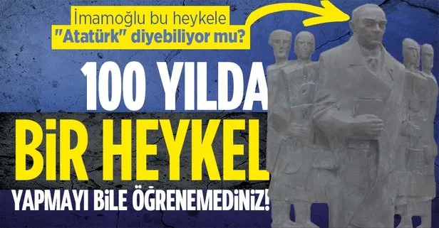Bağcılar’da Ekrem İmamoğlu’nun açılışını yaptığı Atatürk heykeli tartışma yarattı! Atatürk’e benzemiyor