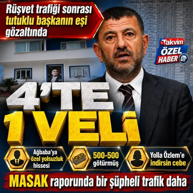Çarkın merkezinde Ağbaba var: Tutuklu CHP’li Günay’ın eşinden 500 binlik rüşvet transferi | Gözaltına alındı