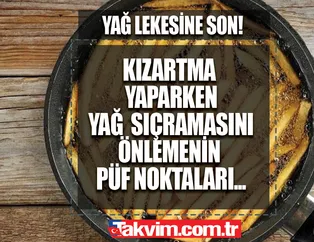 Kızartmaya başlamadan önce azıcık dökmek yeterli! Bu formül yağ lekesinden kurtarıyor! İşte patates kızartmanın püf noktaları...