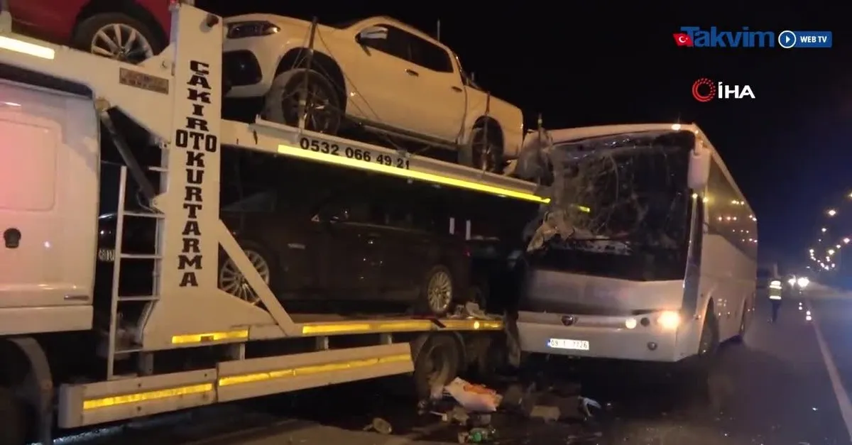 Usak Ta Yolcu Otobusu Tir A Carpti 3 U Agir 16 Yarali Videosunu Izle Takvim Tv