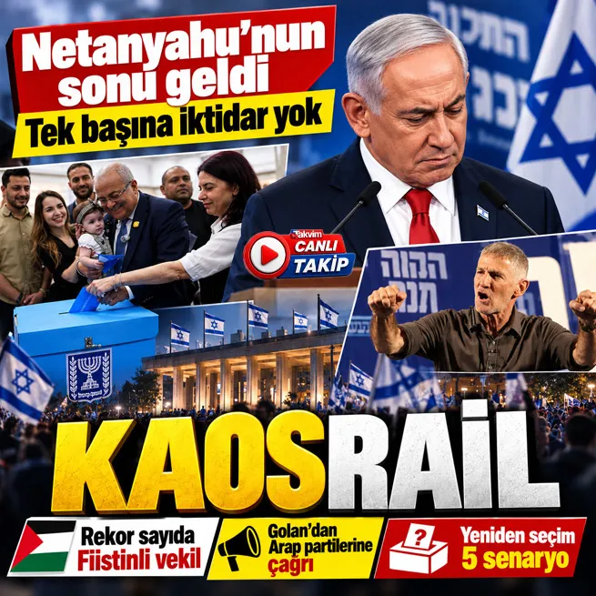 İsrailde oy sayımı sürüyor: Netanyahu hükümet kuramıyor! Golandan Arap partilerine çağrı