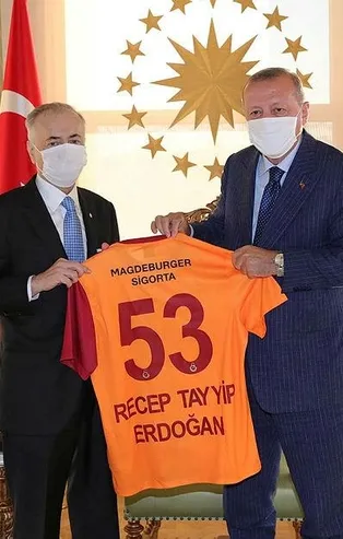 Son dakika: Başkan Erdoğan, Galatasaray Kulübü Başkanı Mustafa Cengiz'i kabul etti